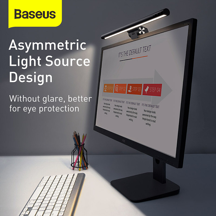 Baseus New Universal LED Desk Lamp USB Computer Monitor Screen Light Bar Home Office Clamp