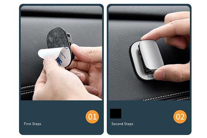 Baseus New Portable Car Eyeglass Holder Sunglasses Storage Cilp Magic Stick Hook Interior Organizer