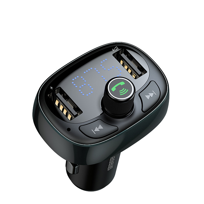 Baseus New Portable Bluetooth 5.0 FM Transmitter Car USB C Charger Wireless AUX MP3 Player