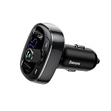 Baseus New Portable Bluetooth 5.0 FM Transmitter Car USB C Charger Wireless AUX MP3 Player