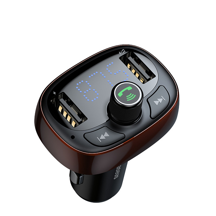 Baseus New Portable Bluetooth 5.0 FM Transmitter Car USB C Charger Wireless AUX MP3 Player