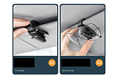 Baseus New Portable Car Eyeglass Holder Sunglasses Storage Cilp Magic Stick Hook Interior Organizer