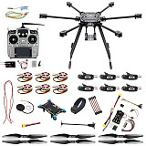 QWinOut ZD850 DIY Drone Kit with Landing Gear PIX Flight Controller 620KV Motor 40A Brushless ESC Propellers XT60 Plug Power Hub for RC 6-axle Hexacopter UFO Drone