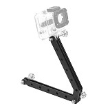 BGNing CNC Helmet Selfie Stick Extension Rods Adjustable Mount Arms with Colorful Screws for Insta360 ONE R Action Cameras Accessories