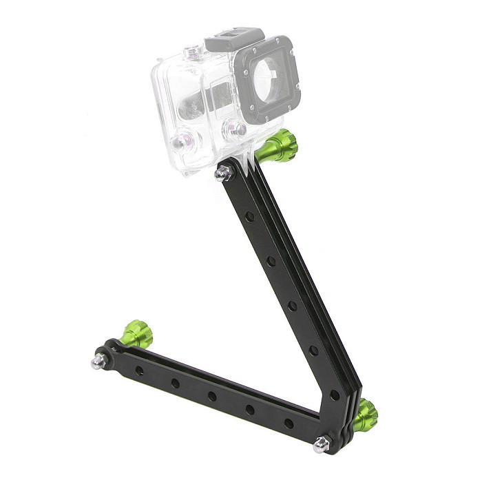 BGNing CNC Helmet Selfie Stick Extension Rods Adjustable Mount Arms with Colorful Screws for Insta360 ONE R Action Cameras Accessories