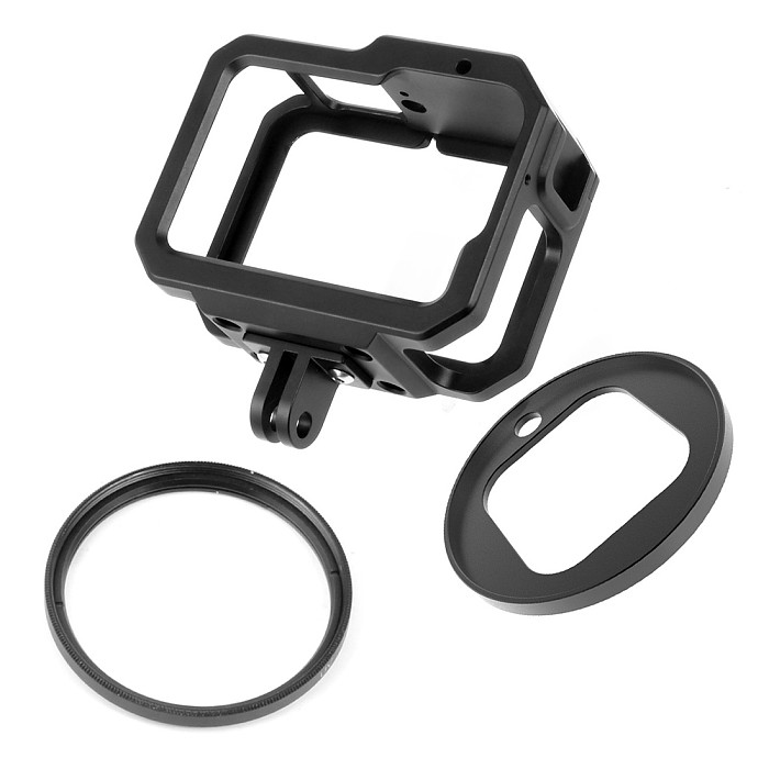 BGNing Aluminum Case for GoPro Hero13 12 11 10 9 Black Camera Metal Cage Protective Shell Housing Frame Form-Fitted w/ Cold Shoe 52mm Filter Mount
