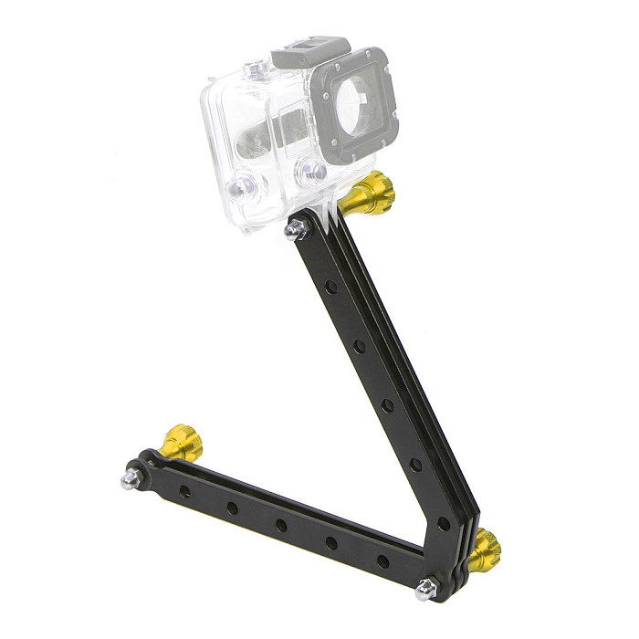 BGNing CNC Helmet Selfie Stick Extension Rods Adjustable Mount Arms with Colorful Screws for Insta360 ONE R Action Cameras Accessories