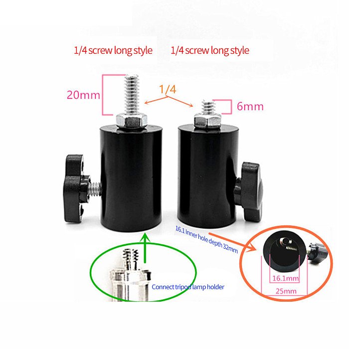 BGNing DSLR Cameras Photography Light Holder Led Support Flash SLR Tripod Mounting Stand Umbrella Bracket with 1/4  Inch Screw Adapter