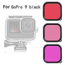 BGNing Hero9 Camera Lens Waterproof Housing Filter Lens for Gopro Hero 9 for Gopro9 Red/ Purple/ Light Red 3 Colors