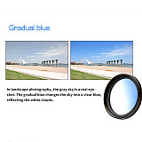 FEICAHO 12in1 37mm Gradient Filter Camera Lens Kit Grad Blue Red Filter+CPL+ND+Star Filter 0.45x Wide Angle +20x Macro Phone Camera Lens