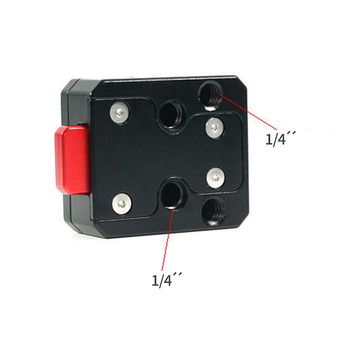 FEICAHO  Multifunction Aluminum Alloy Camera V Mount Battery Plate Fixation Quick Release Plate with 1/4 Screw for DSLR Camera