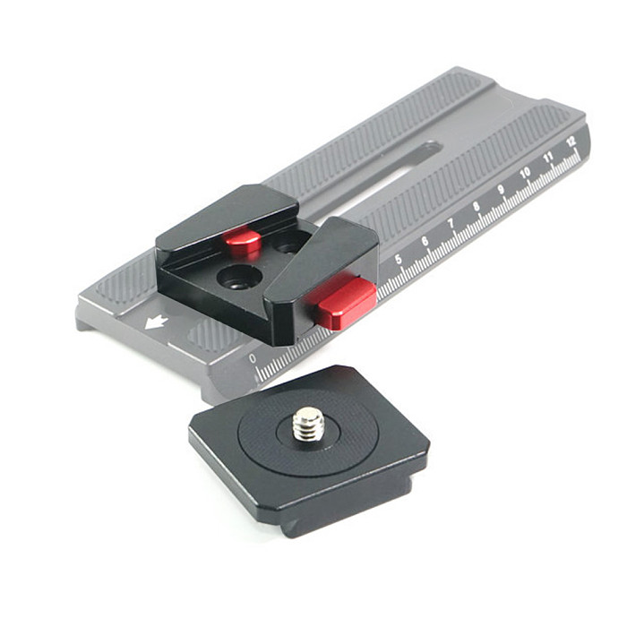 FEICAHO  Multifunction Aluminum Alloy Camera V Mount Battery Plate Fixation Quick Release Plate with 1/4 Screw for DSLR Camera