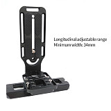 FEICAHO Adjustable Stabilizer Quick Release Plate L-shape Vertical/Horizontal Shooting Board for SLR Camera Tripod Hydraulic Head