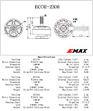 EMAX 1/4pcs ECOII-2306 2400KV/1700KV/1900KV 4mm 3-6S Brushless Motor for DIY RC FPV Racing Quadcopter Multi Axis Drone