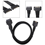 XT-XINTE U2 SFF-8639 NVME PCIe SSD Cable Male to Female Extension Cable 55cm MINI SAS 68Pin Server Power Cable for 750 U.2 SSD