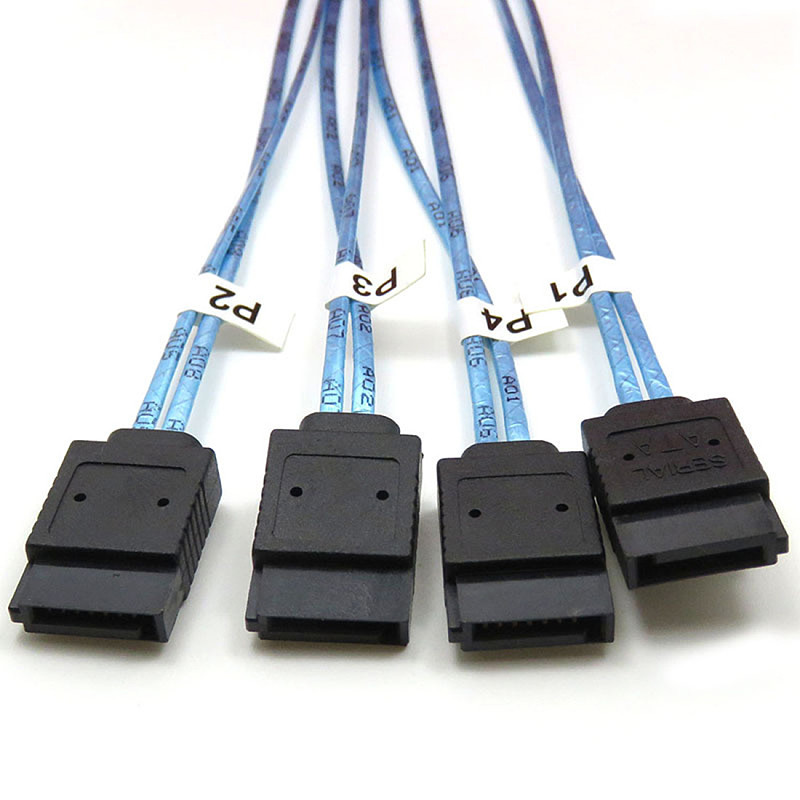 XT-XINTE Mini SAS Cable SFF-8644 to 4 x SATA External Server Hard Disk Computer Accessories