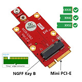 XT-XINTE M.2 Key B to Mini PCI-E Adapter Card with Dual NANO SIM Card Slot for 3G/4G/5G Module for Desktop PC 3042 3052 Card