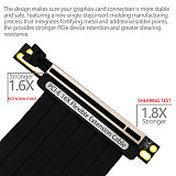XT-XINTE PCIe 3.0 x16 PCI Express Riser Extender Cable Flexible High Speed 90 Degree GUP Riser Cable with LED for Graphics Card
