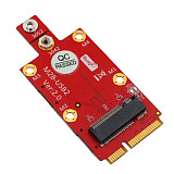 XT-XINTE M.2 Key B to Mini PCI-E Adapter Card with Dual NANO SIM Card Slot for 3G/4G/5G Module for Desktop PC 3042 3052 Card