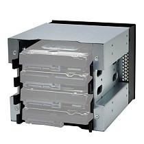 XT-XINTE 5 Inch 3 x Optical Drive Bays to 4-Bay 3.5 Inch SATA SAS HDD Cage Rack Bracket Hard Drive Tray Caddy Adapter Converter