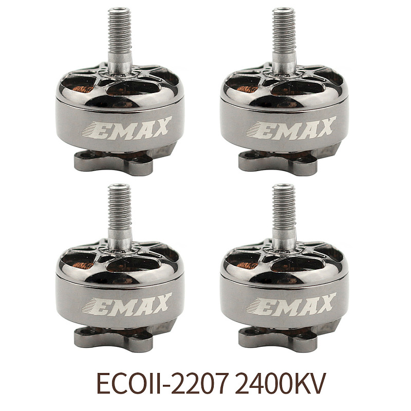 EMAX 1/4pcs ECOII-2207 2400KV/1700KV/1900KV 4S 5S 6S  4mm Brushless Motor for DIY Drone FPV Racing Drone