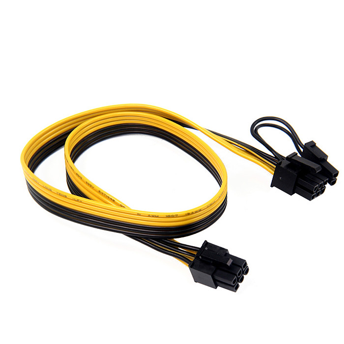 XT-XINTE PCIe 6Pin to 6+2 Pin Power Supply Cable 8 pin to 6 Pin PCI Express Graphics Card Power Cable Male to Male Port