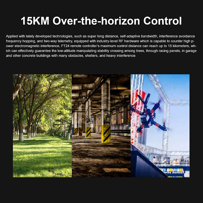 Skyzone FT24 2.4GHz 12CH 15KM Long Range Transmitter Remote Controller for DIY FPV Drone R9M/TBS Multi-protocol RF w/ FR/FR Mini OTA Receiver