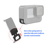 BGNing Battery Side Door for GoPro Hero 9 Black Metal Battery Lid Charging Port Protective Cover Mount Red for Gopro9 Protector