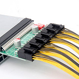 XT-XINTE 12V GPU/PSU Branch Adapter DPS-800GB PS-2751-5Q 6Pin Conversion Board PCIe 6Pin to 6+2 Pin Power Cable PCI Express Graphic Cable