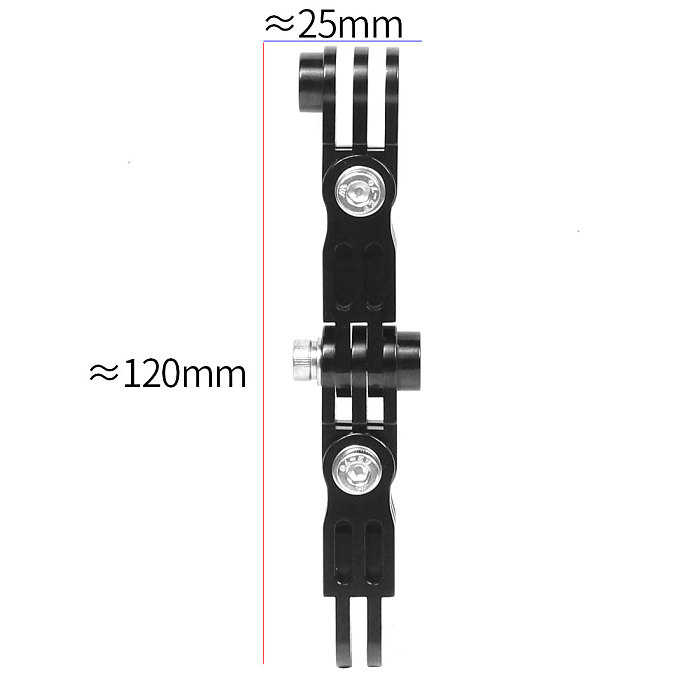 FEICHAO Aluminum Alloy Multi-directional Metal Adjusting Arm Sports Camera Accessories Compatible for Gopro13/7/8/GoPro max/GitUp/AEE/SONY/AKASO EK7000 4K/insta360 ONE R