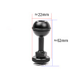 FEICHAO Cold Shoe Bullet Mount Arm 1 inch ball head Adapter for Sony /Fuji /GoPro series/DJI OSMO/insta360 ONE R and other sports cameras Diving Housing 