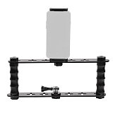 BGNING Dual handheld Diving Accessories With Clip Mount Holder Monopod Tripod Mount Accessories for Sports Camera SLR photography equipment for Cell Phone