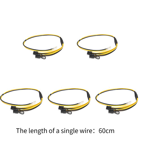 XT-XINTE 5Pcs PCI-E PCI Express 6Pin to Dual 2-Port 8Pin 6+2 Pin Adapter GPU Video Card Power Cable Module Wire 16AWG Splitter Miner
