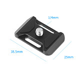FEICAHO Universal Mini Quick Release Plate with Camera Strap Holes 1/4 Mounting Screw for SLR Camera Rope Tripod Ball Head Clamp