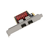 DIEWU TXA027 Intel350 Chip PCIe 2.1 X 4 Gigabit Dual-port Fiber Server Network Card 10/100/1000Mbps with 2 X 1G SFP Port