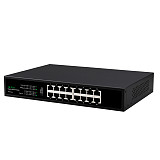 DIEWU TXE018 16-port Gigabit Ethernet Switch RJ45 Port 10/100/1000Mbps Support VLAN Isolation Function Metal Shell Switch