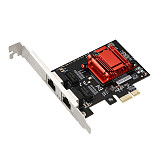 DIEWU TXA094 82575&6 Chip PCI-eX1 PCIE 2.0 Dual-Port Gigabit Server RJ45 Network Card 10/100/1000Mbps for Desktop Server