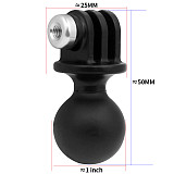 BGNING 1 inch Tripod Ball Head Multi-angle Shooting Conversion Connector Head for Insta360 ONE R/ GOPRO9/8/MAX GOPRO Series