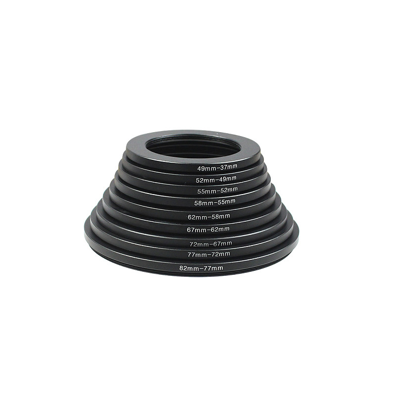 BGNING Metal Adapter Ring 18PCS Set 37-49-52-55-58-62-67-72-77-82-77-72-67-62-58-55-52-49-37mm for Canon/Nikon /SONY Camera Lens Filter/UV/CPL/ Lens Hood