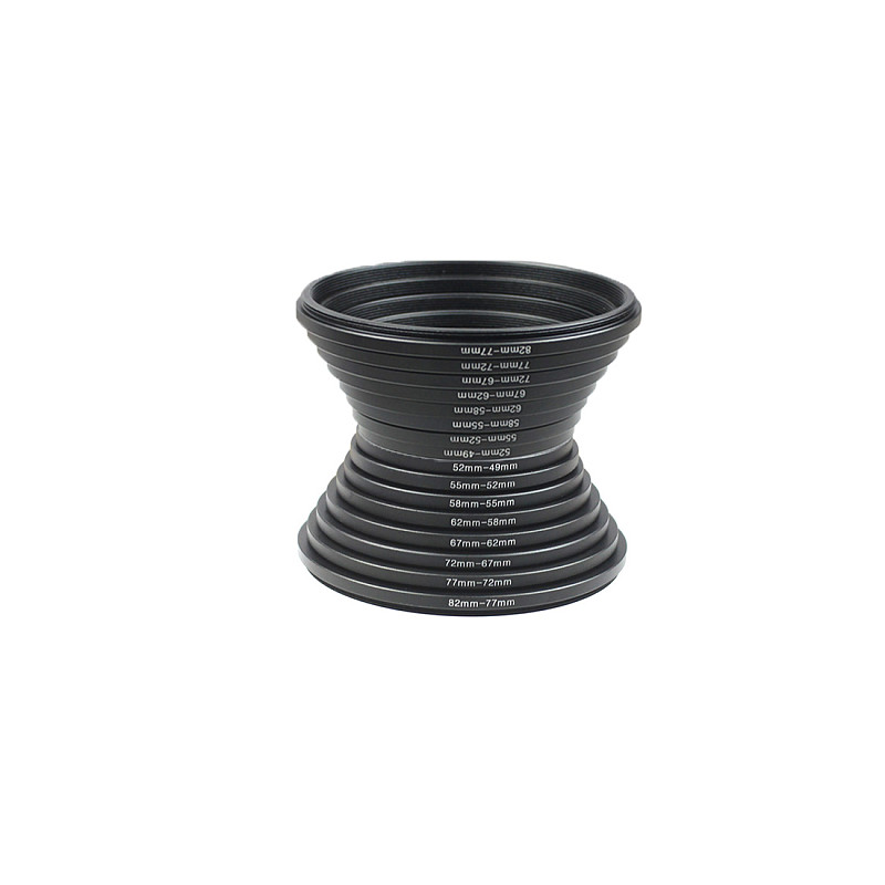 BGNING Metal Adapter Ring 8PCS Set for Canon/Nikon/SONY camera lens filter/UV/CPL/shading hood