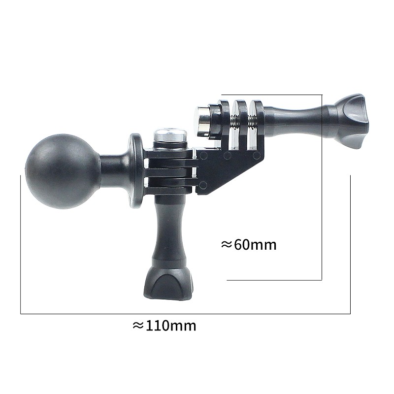 BGNING 1 inch Tripod Ball Head Multi-angle Shooting Conversion Connector Head for Insta360 ONE R/ GOPRO9/8/MAX GOPRO Series