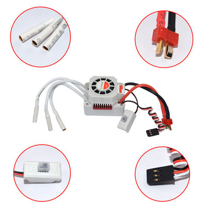 Surpass Hobby 2845 Waterproof Brushless Motor + 45A ESC for 1/10 1/14 RC Car