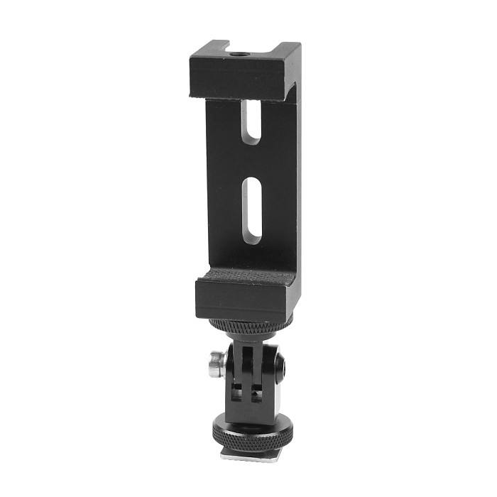 BGNing Aluminum Mobile Phone Holder SLR Camera Gmibal Tripod Bike Motorcycle Clip Cold Shoe Mount Selfie Stick 1/4  Hole Clamp