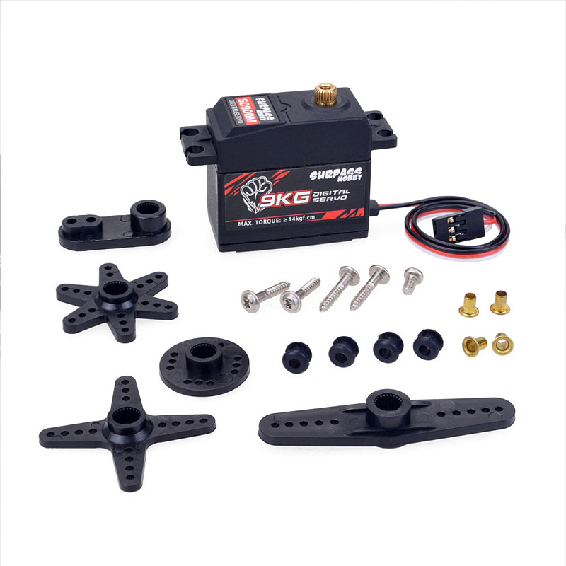 SURPASS Hobby S0900M Metal Gear 9KG Digital Servo for RC Airplane Robot 1/10 1/8 RC Monster Car Boat Duct Plane