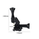 FEICHAO Connector Quick-Release Buckle Strap Mount + 90 Degree Elbow Tripod Adapter Compatible for Insta360 ONE R / GOPRO9/8/MAX Series and Other Photography Equipment