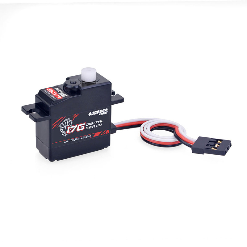 SURPASS Hobby S0017P 17g Plastic Gear 1.8KG Digital Servo for RC Fixed-Wing Airplane Robot Car Boat Duct Plane