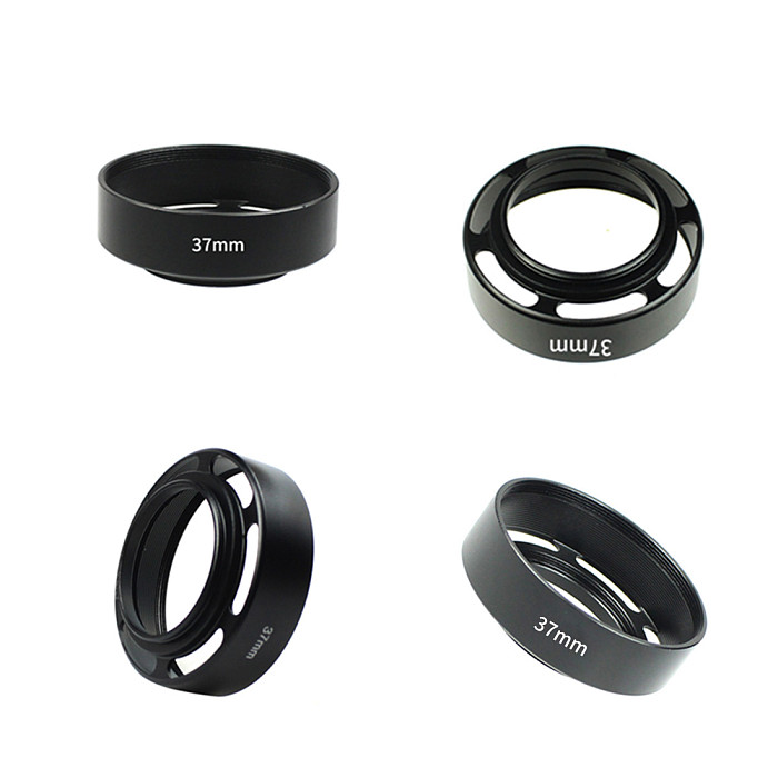 BGNING Camera Lens 37MM 43MM 46MM 49MM 52MM 55MM 58MM 62MM Metal Black Hollow Lens Hood for Leica Canon Nikon Camera Accessory