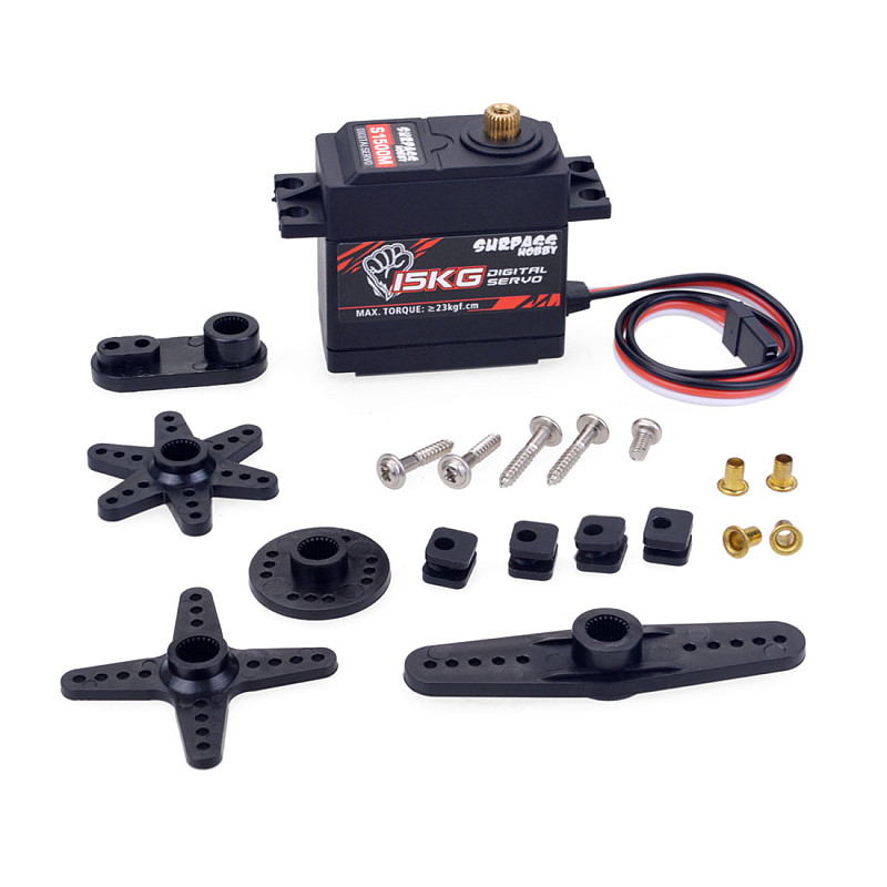 SURPASS Hobby S1500M Metal Gear 15KG Digital Servo for RC Airplane Robot 1/10 1/8 RC Monster Car Boat Duct Plane