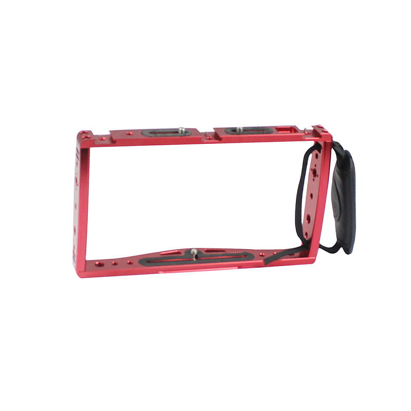 For GoPro13 FEICHAO Diving CNC Dual Handle Selfie Tray Steady Holder Mount with Wrist Strap Compatible for GoPro Series/ Insta360 ONE R and Micro SLR Action Cameras
