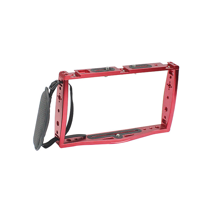 For GoPro13 FEICHAO Diving CNC Dual Handle Selfie Tray Steady Holder Mount with Wrist Strap Compatible for GoPro Series/ Insta360 ONE R and Micro SLR Action Cameras